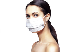 Beautiful Woman Looking Good in a N95 Face Mask